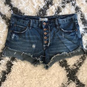 25 Free People Short Shorts Button Fly